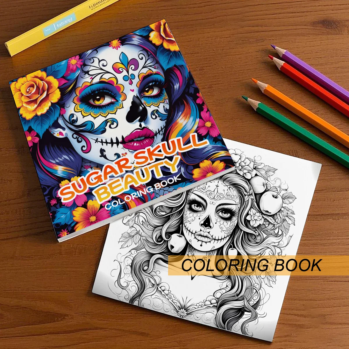 SUGAR SKULL BEAUTY Coloring Book For Adults And Teen Featuring Bold Easy Patterns for Relaxation DIY Painting & Drawing Activity image 3
