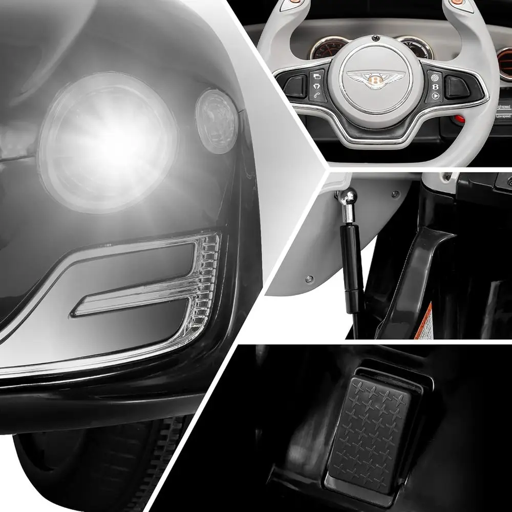Auto elettrica Bentley da 12 V per bambini con telecomando, auto per bambini EXP12 per guidare un veicolo da giro alimentato a batteria con 4 ruote, Foo