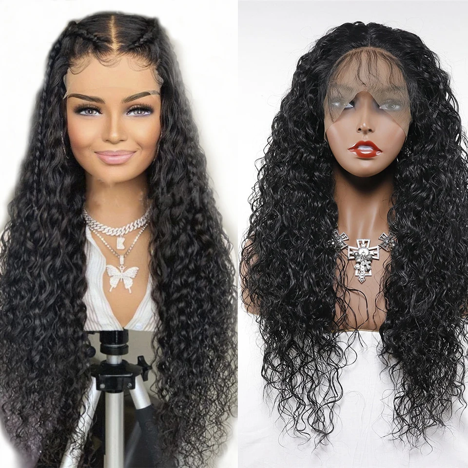 

ZeSen 26 Inch Synthetic T-part Lace Front Wig For Women With Babyhair Loose Wave Preplucked Glueless Daily Wear Cosplay Wigs