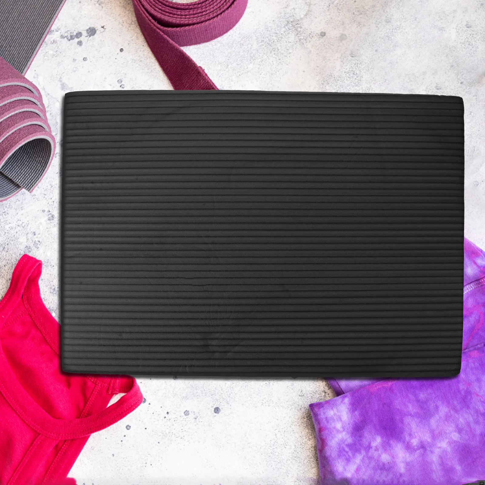 Nbr متوسطة التوازن حصيرة الكركديه الأرجواني لينة عدم الانزلاق اليوغا وسادة ممارسة وسادة الاستقرار التدريب وسادة التوازن اليوغا وسادة