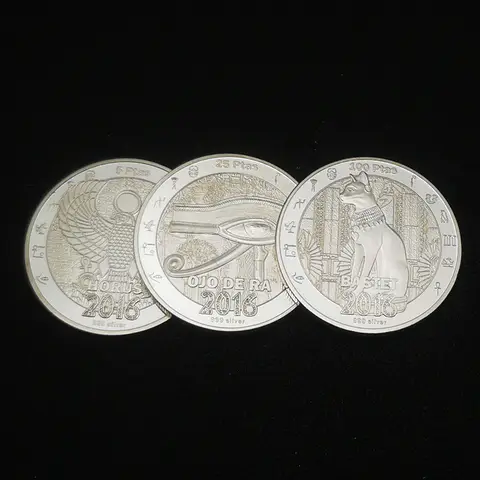Moneda de Animal mitología árabe de la suerte, regalo de gato, moneda conmemorativa de Dios sol, medalla conmemorativa, moneda de plata, manualidades coleccionables