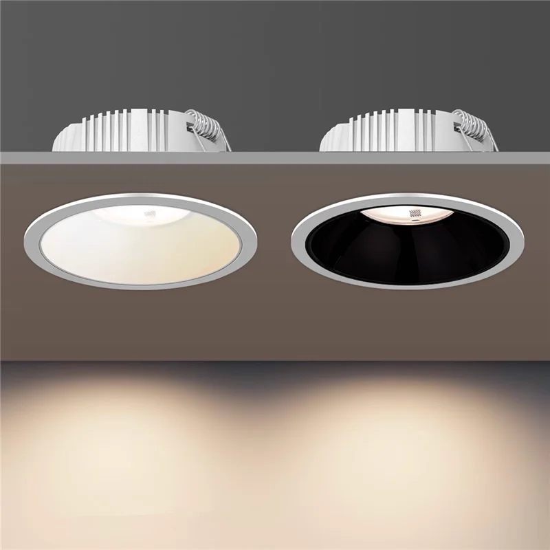 CRI 97 Anti Glare Recessed Dimmable LED Downlights 7W9W12W15W18W20W24W COB Ceiling Lamp Spot Lights AC110-230V +Led Drive