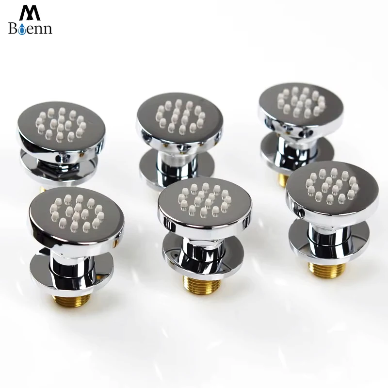 

Душевая система M Boenn: хромированные латунные форсунки для массажа тела, экономия воды, 2-дюймовая насадка для душа