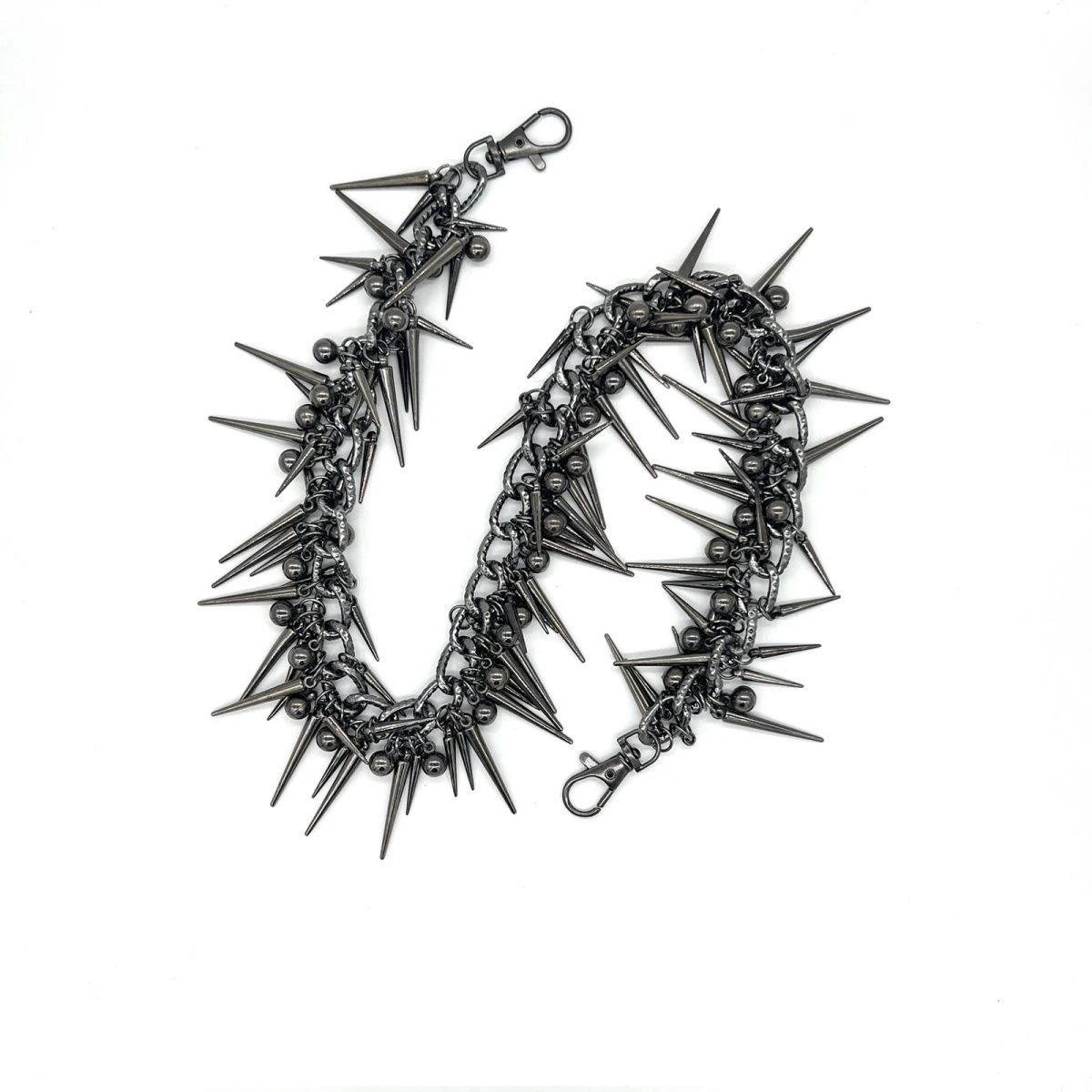 JODark-EDC Punk Black Metal Rivet Pants, Outdoor Retro Ins Collier Unisexe