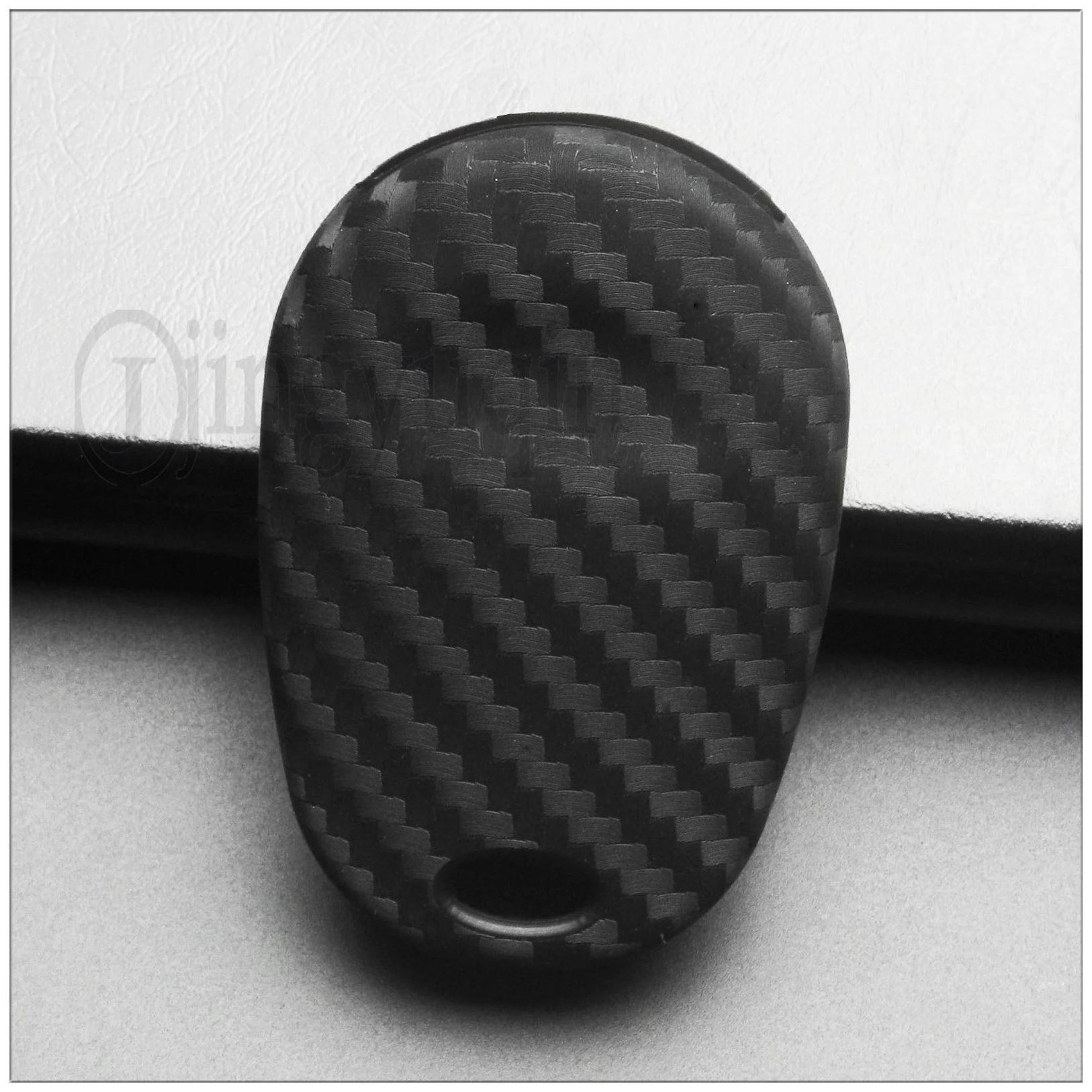 jingyuqin Carbon Fiber Silicone Car Key Case Fob Cover For Toyota Sienna Tundra Sequoia Holder protected Cover Keychain