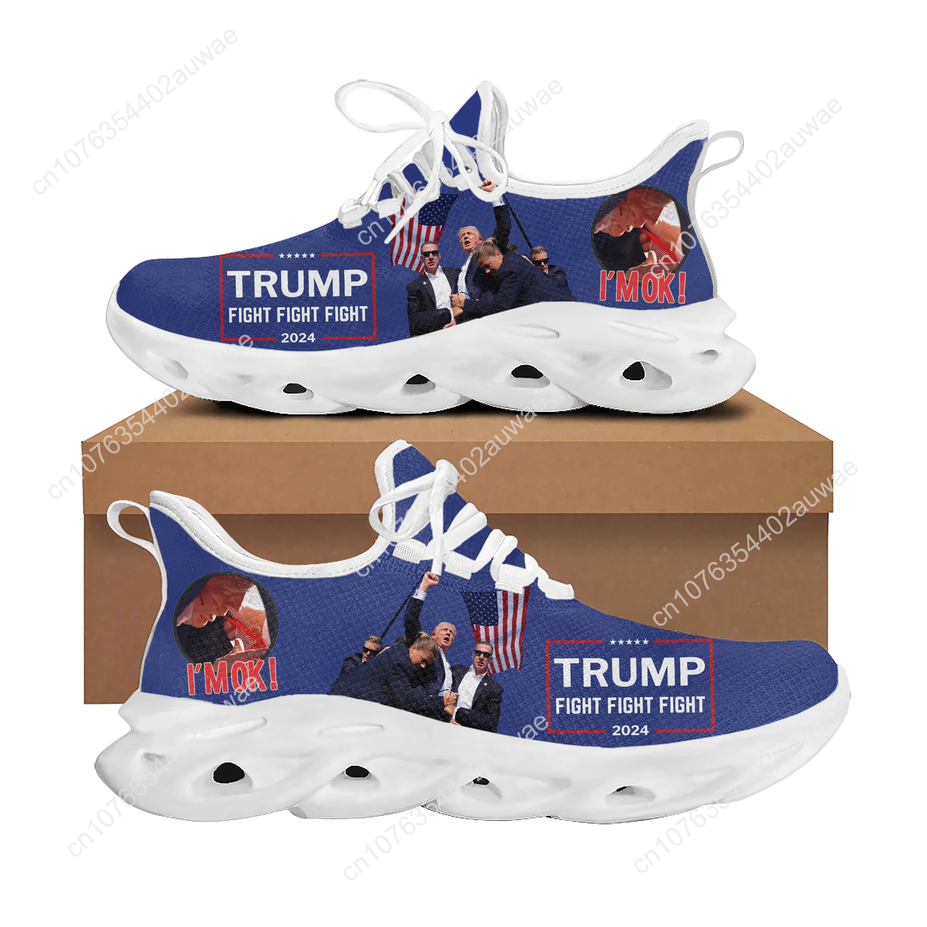 TRUMP Shooting Make Me strong 2024 Flats Sneakers uomo donna scarpe sportive Sneaker di alta qualità Lace Up Mesh calzature personalizzate