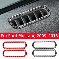 Voor Ford Mustang 2009-2014 Accessoires Autodeur Airconditioner Outlet Vent Sticker Decor Frame Koolstofvezel Interieur Trim Cover