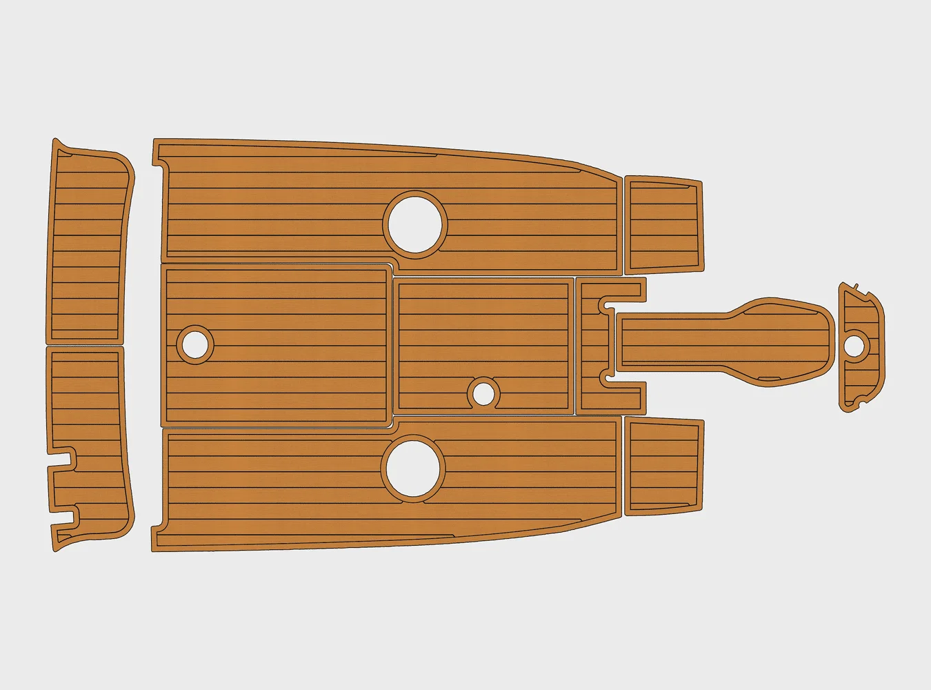 

2002-2003 Sea Ray 182 BowRider 1/4" 6mm EVA foam Non-Slip PVC Teak Decking marine Mat seadek aqua carpet Marine Floor