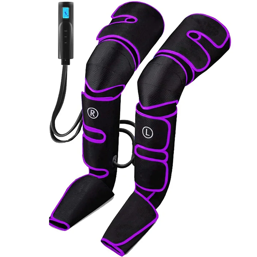 Electric High End Foot Air Relax Pressure Blood Circulation Heating Leg Massage Machine Air Compression Leg Massager with Heat