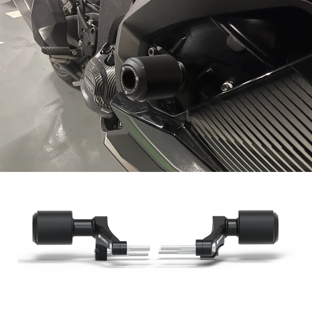 

For Kawasaki Ninja 1000 SX 2017-2025 Motorcycle Frame Slider Crash Pad Protector Falling Protection Black Aluminum Alloy