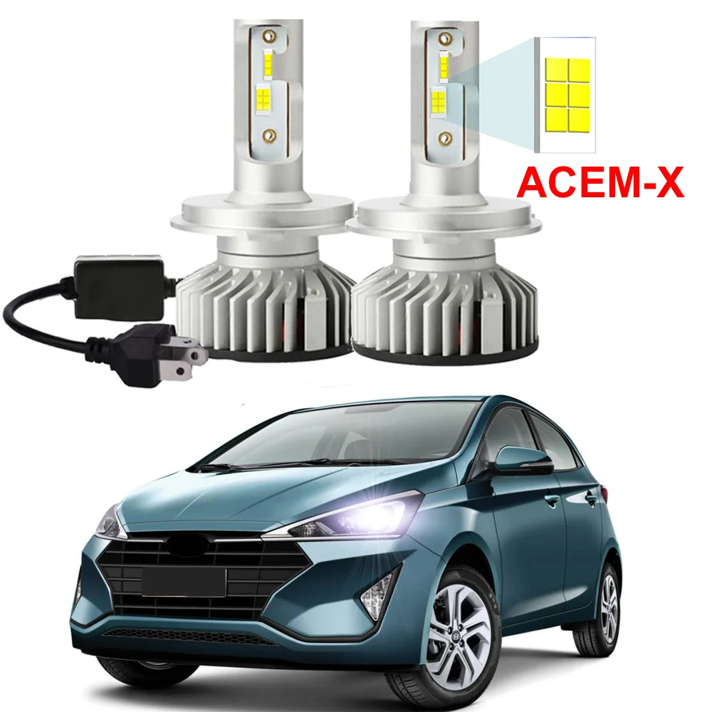 2Pcs Car Led Headlight Bulb For Hyundai HB20 Nova 2020 2021 2022 2023 High Low Beam LED Headlamp Canbus