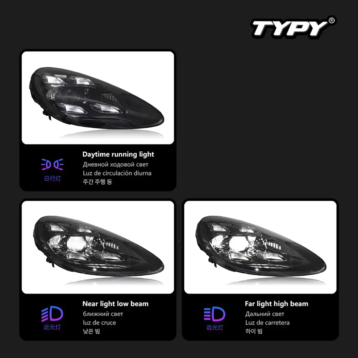 Car Lights For Porsche Cayenne Headlight 2011-2014 958 Headlight 958.1 LED Projector Headlights Car Accessories