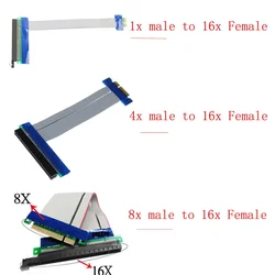Banggood 1 szt. PCI Express PCI-e 1X/4X/8X męskie do 16x żeńskie wzmacniacz karty Riser kabel Adapter wstążki