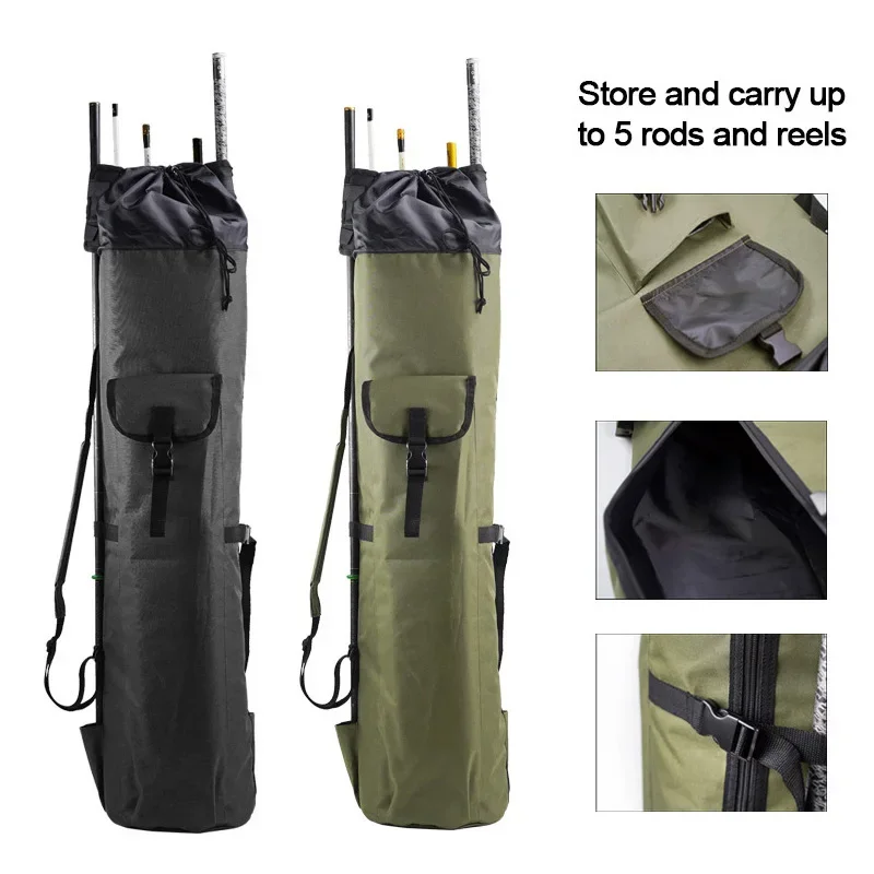 

123x34cm Fishing Rod Bag Large Capacity 600D Oxford Cloth Sea Rod Fishing Tackle Organizer for Rods and Reels Fishing Products