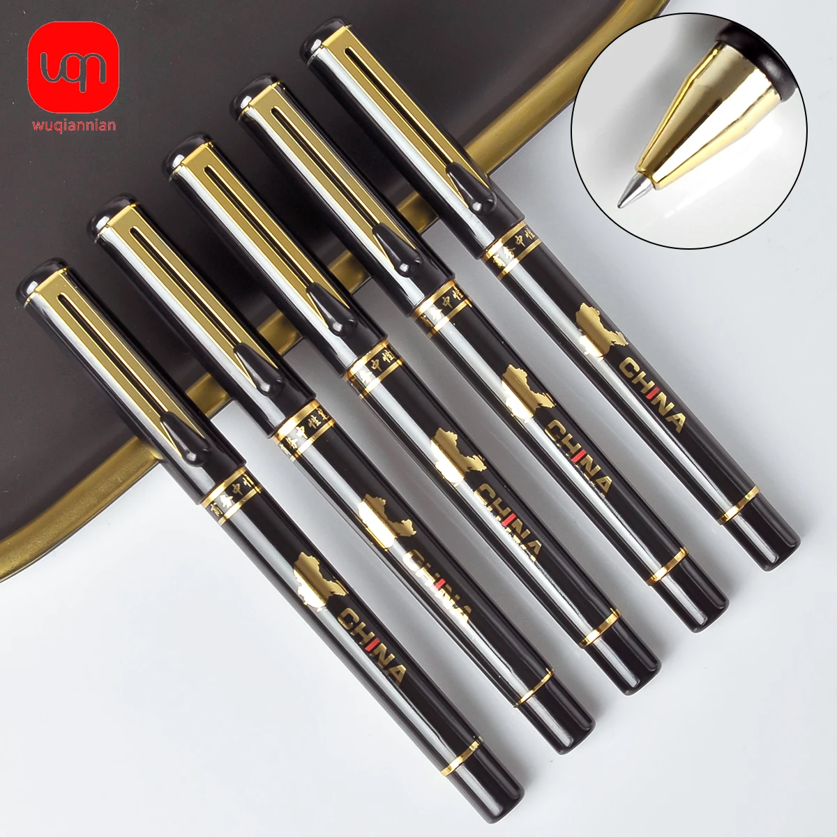 WQN gel pens sets Kawaii Aesthetic stationery cute cheap 0.5mm stuff school&Office supplies elegant gold black Ballpoint pen