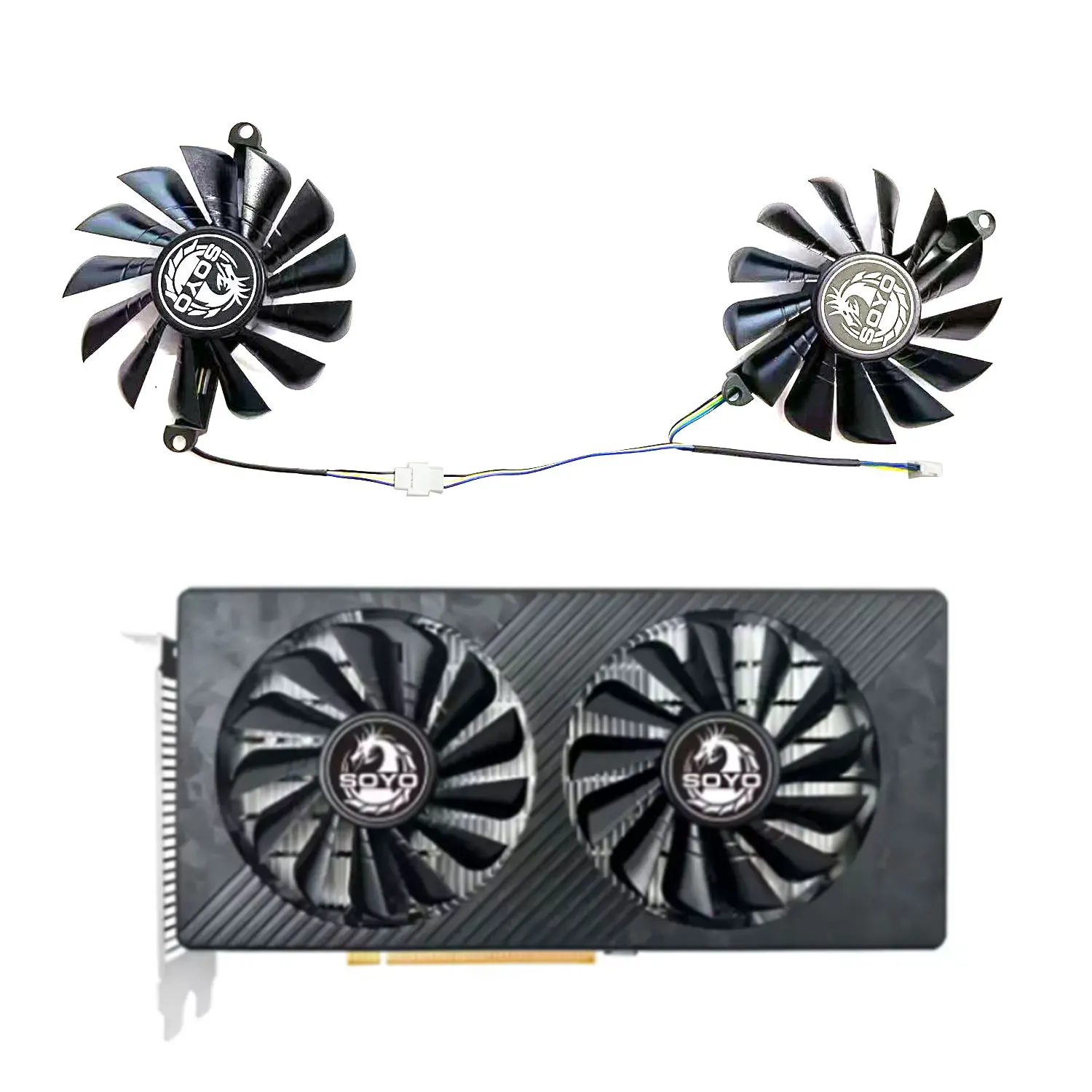 New 85MM 4PIN SOYO RX 580 GPU Fan Replacement for SOYO RX 580 2048sp Video Card Fans