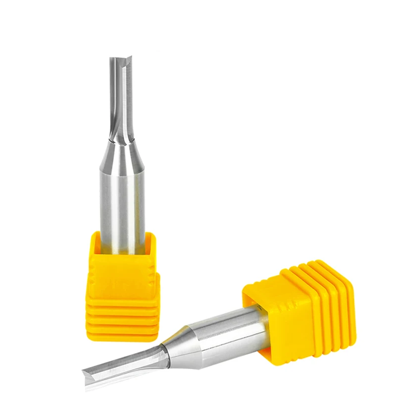 TCT اثنين حافة سكين مستقيم لمتوسطة الكثافة اللوح الليفي الألواح النجارة بت التوجيه 12.7 مللي متر عرقوب أدوات النجارة #2