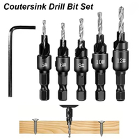 Adjustable Countersink Drill Bit Set for Woodworking, Chamfer Drilling Tool with Pilot Counter Sink Holes