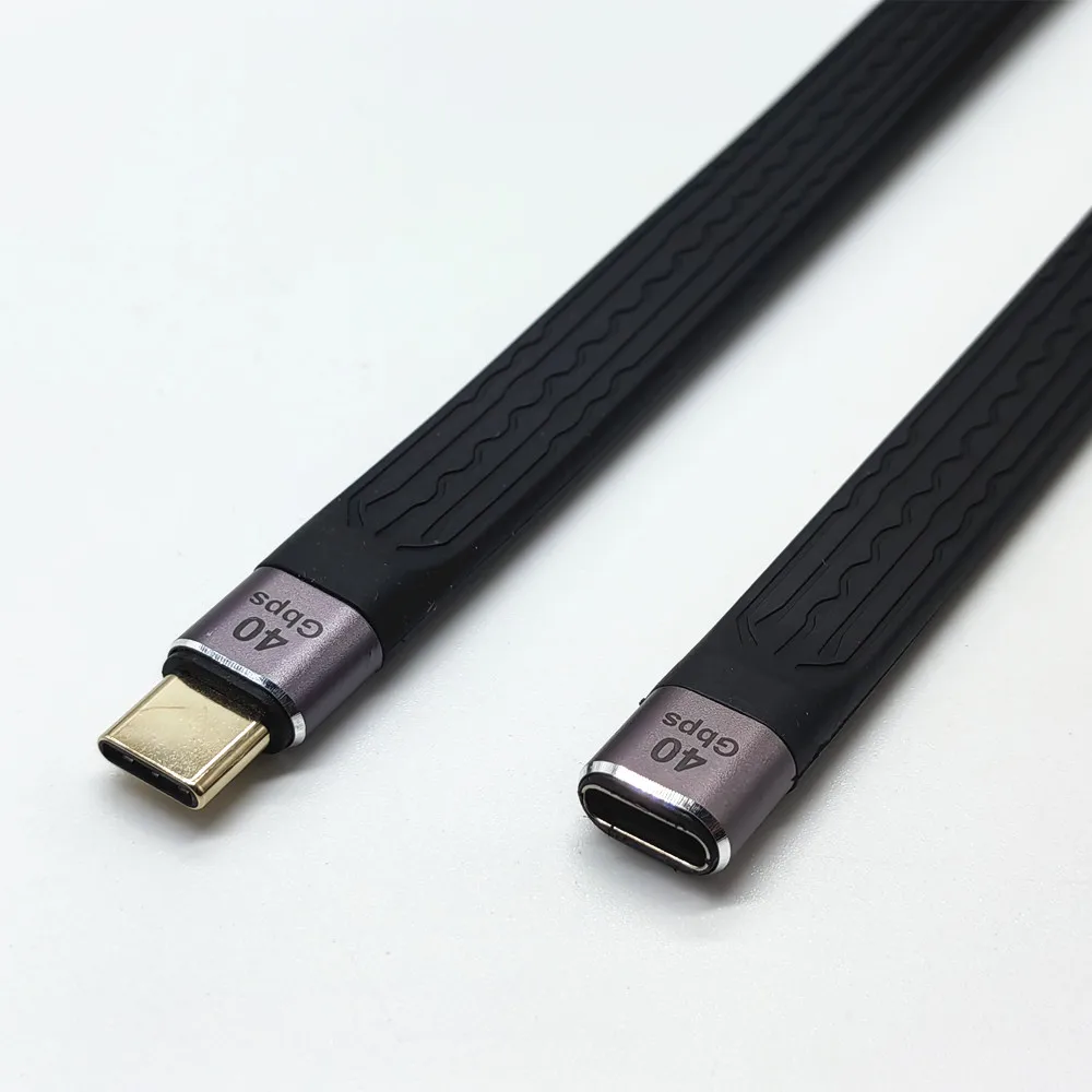 Short USB C Cable Type C Data Cord PD100W 20V/5A 40Gbps Fast Charging Cable Flexible E-Marker QC4 for Laptop Mobile Phone