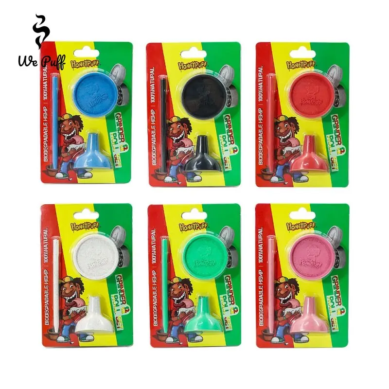 WE PUFF Funnel Rolling Paper DIY Cigarette Rod Tobacco Grinder Set Grind Dry Herb Horn Tube Filler Pipe Smoking Accessories