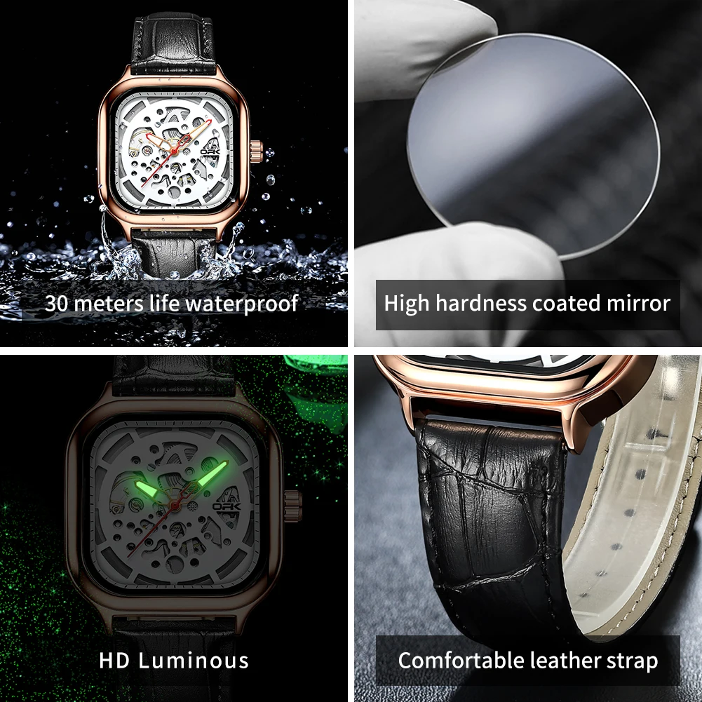 OPK 8173 Watches For Men Casual Simple Original Automatic Mechanical Watch for Man Waterproof Luminous High Quality Wristwatch