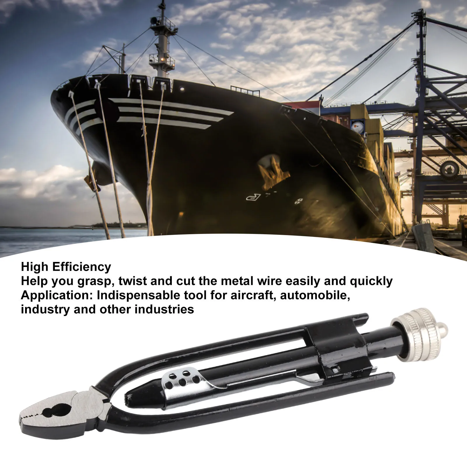 21cm Safety Wire Plier with 25ft Wire High Carbon Steel Wire Twisting Tool for Aircraft Automobile Industrial