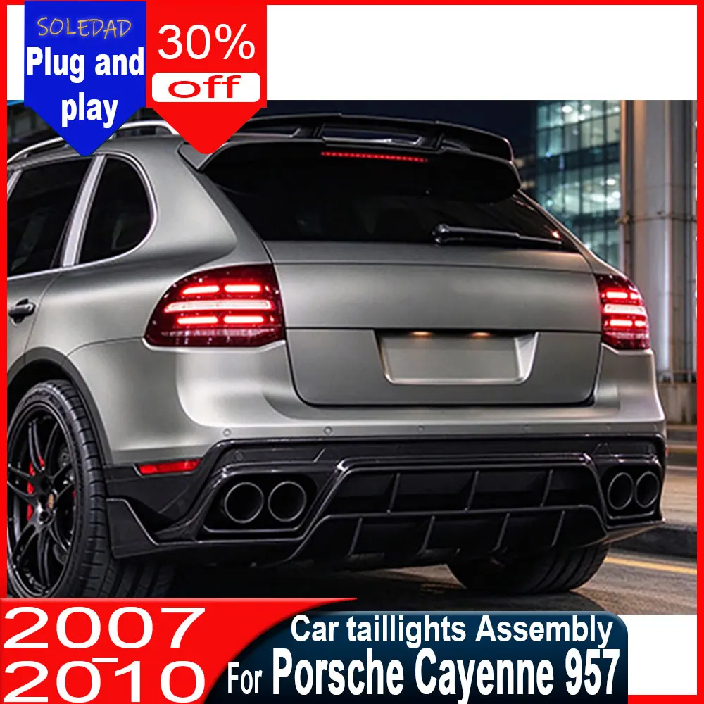 Car LED Tail Light Assembly for Porsche Cayenne 957 2007 2008 2009 2010 Start Animation Dynamic Turn Signal Light Accessories