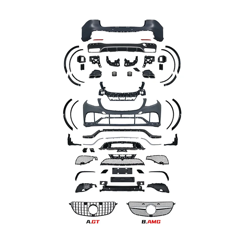For Benz X166 Auto Body Kits with Front Position Including Headlights and Bumpers New and Old Upgrades Surround Body Kit