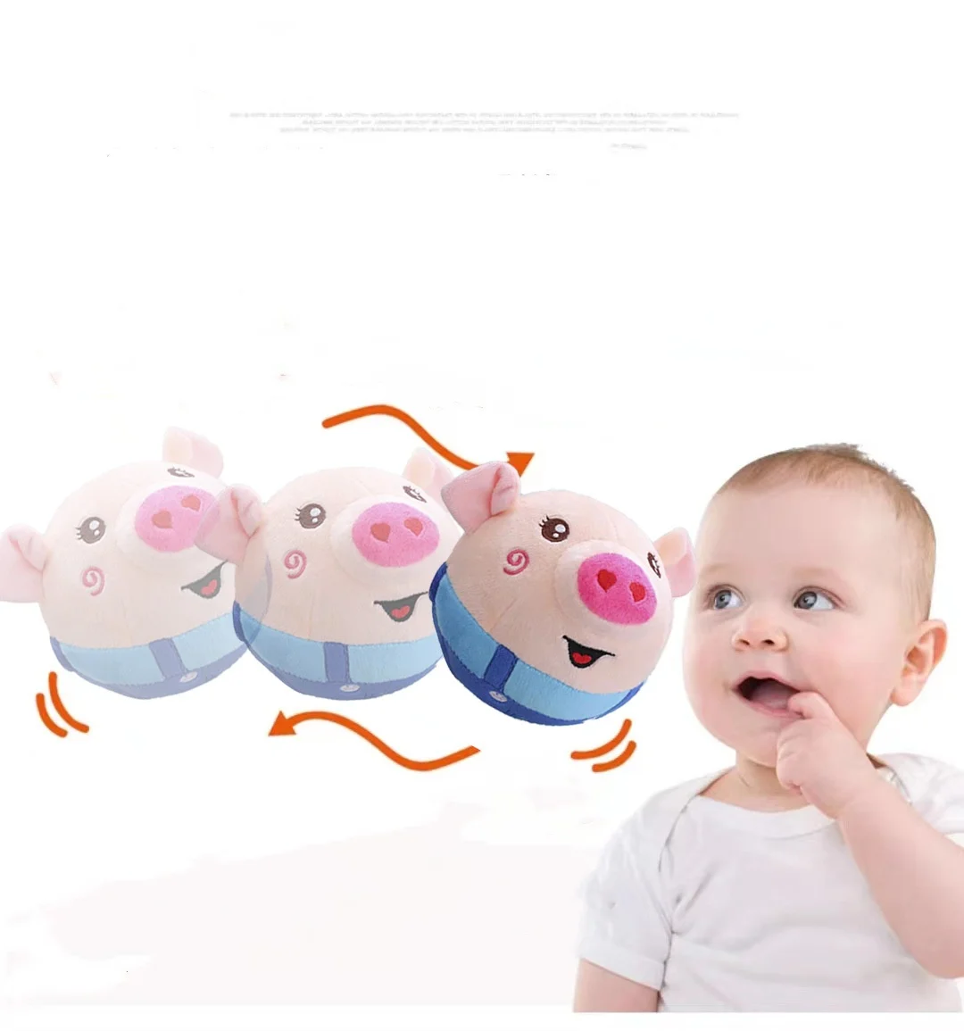 Jumping pig toy, baby and child coaxing tool, jumping ball, learning to speak toy