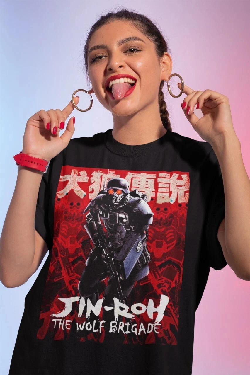 

2025 Short SleeveJin-Roh: The Wolf Brigade Retro Tee, Anime Manga Movie Shirt, Unisex Cotton Top Fans Loose Cotton Top