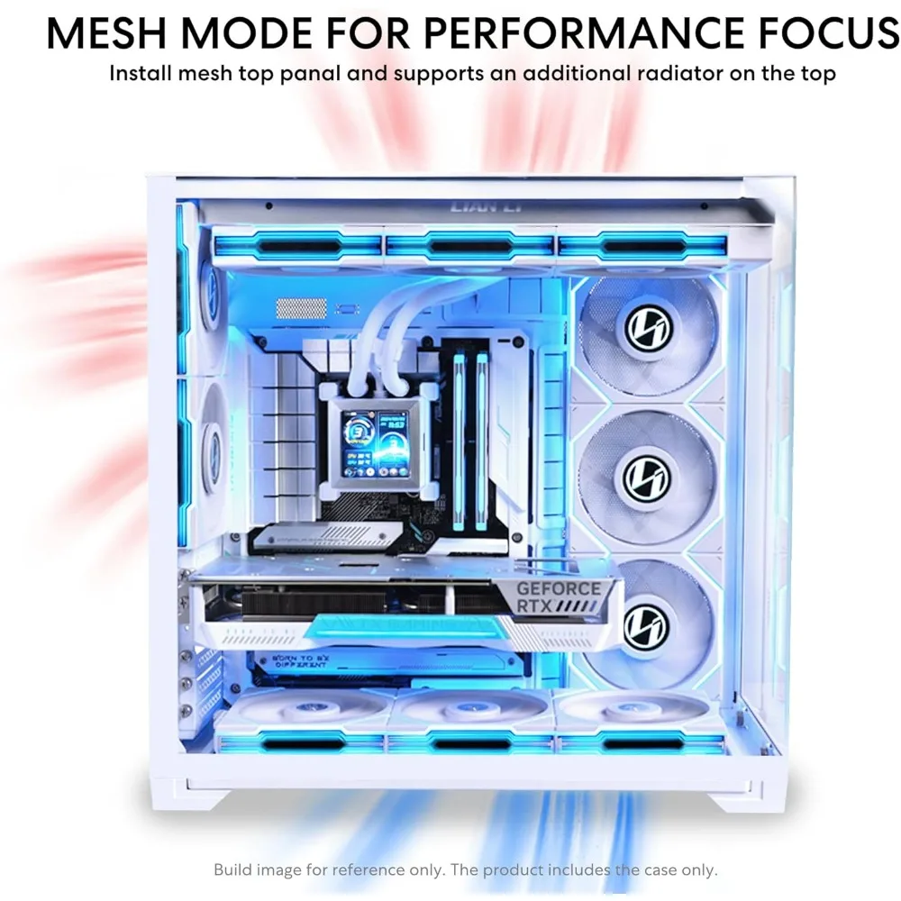 ATX Mid Tower Computer Case, White-Steel-Tempered Glass, Back Connect Support, ATX PC Case