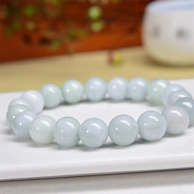 Pulseira de contas de jade natural artesanal cristal quartzo joias pulseira elástica presente de aniversário para crianças 1 peça