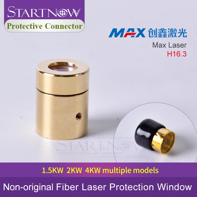 Grupo de lentes de conector protector de salida de fuente láser de fibra MAX Raycus QBH con tapa para generador láser de máquina cortadora de 0-6W