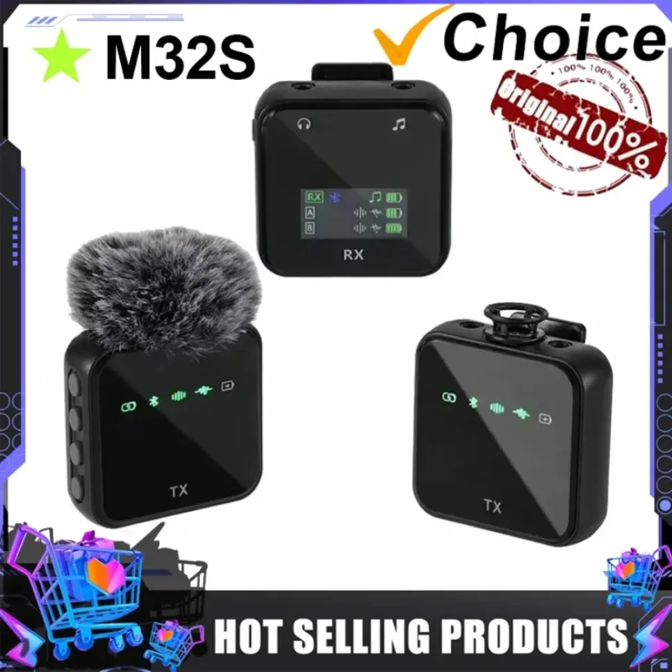 

Bluetooth микрофон для записи голоса, беспроводная аудио-видео петличная микрофонная система для iPhone, Android, камера для интервью на мобильном телефоне