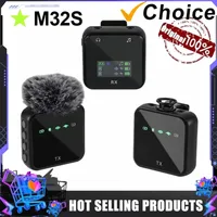 Micrófono de grabación de voz Bluetooth, sistema de micrófono Lavalier inalámbrico de Audio y vídeo para iPhone, Android, cámara de entrevista para teléfono móvil