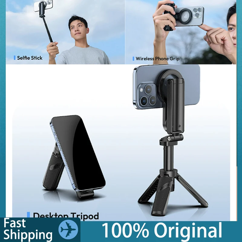 Original U​lanzi JJ03 Selfie Stick Magnetic Phone Tripod Wireless Phone Grip Desktop Tripod For iPhone 16 15 14 13 Pro Pro Max