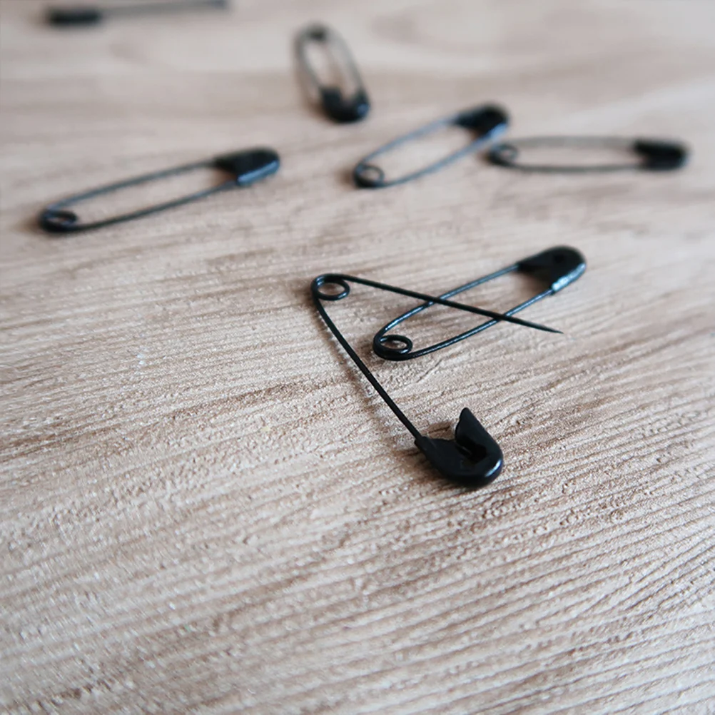 

1728Pcs Black Safety Pins Mini Small Metal Buckle Pins Easy Open for Needlework Craft Sewing Tailoring