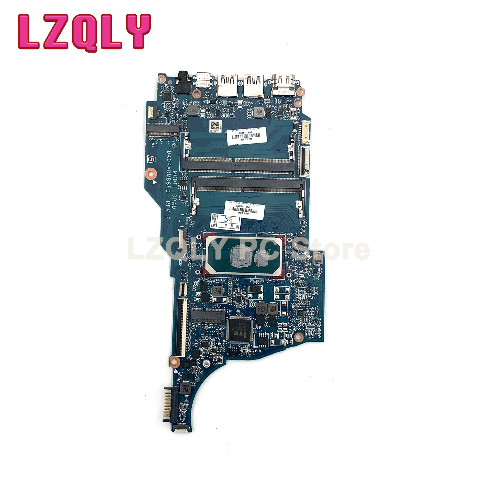 Para hp 14-dq 14s-dq notebook mainboard portátil da0padmb8f0 L88847-601 L88848-601 i3 i5 10th gen placa-mãe completa testado