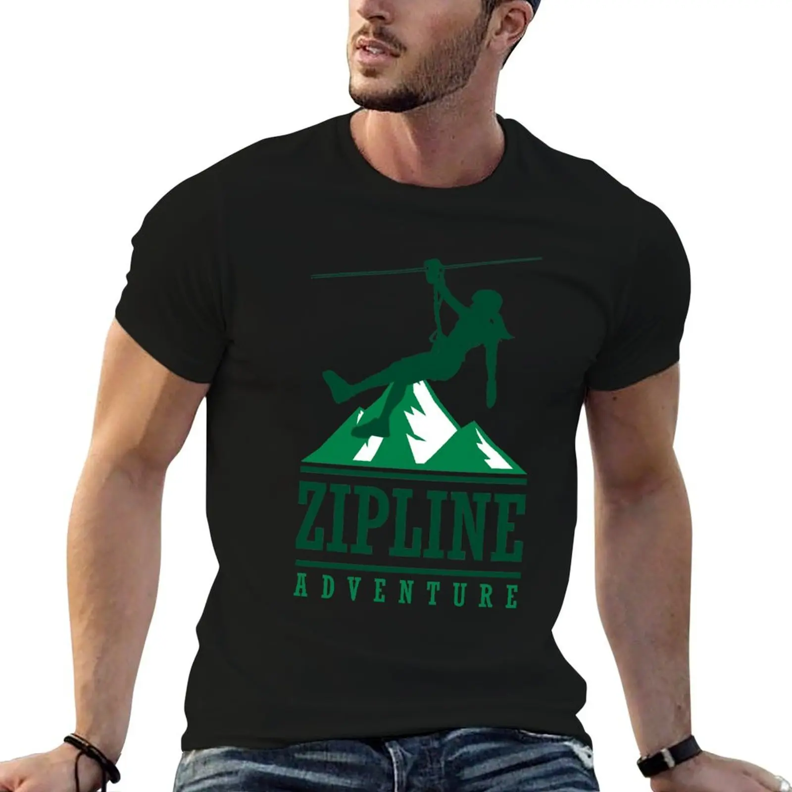 Zip Line Adventure T-Shirt anime clothes cute clothes shirts graphic tee anime tshirt compression shirt men