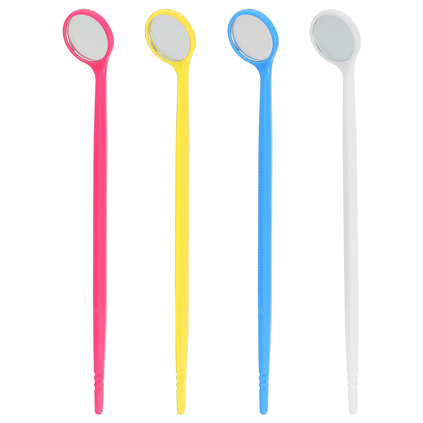20Pcs Disposable Dental Mirrors Plastic Checking Tools Smooth Edges Individually Packaged al Examination Supplies Rich Color One