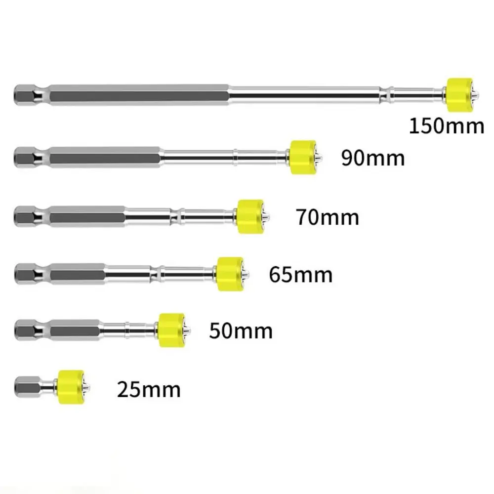 Anti-Slip Magnetic Screwdriver Bit High Hardness Impact Resistance Cross Screwdriver Head Hexagonal Handle 25-150mm