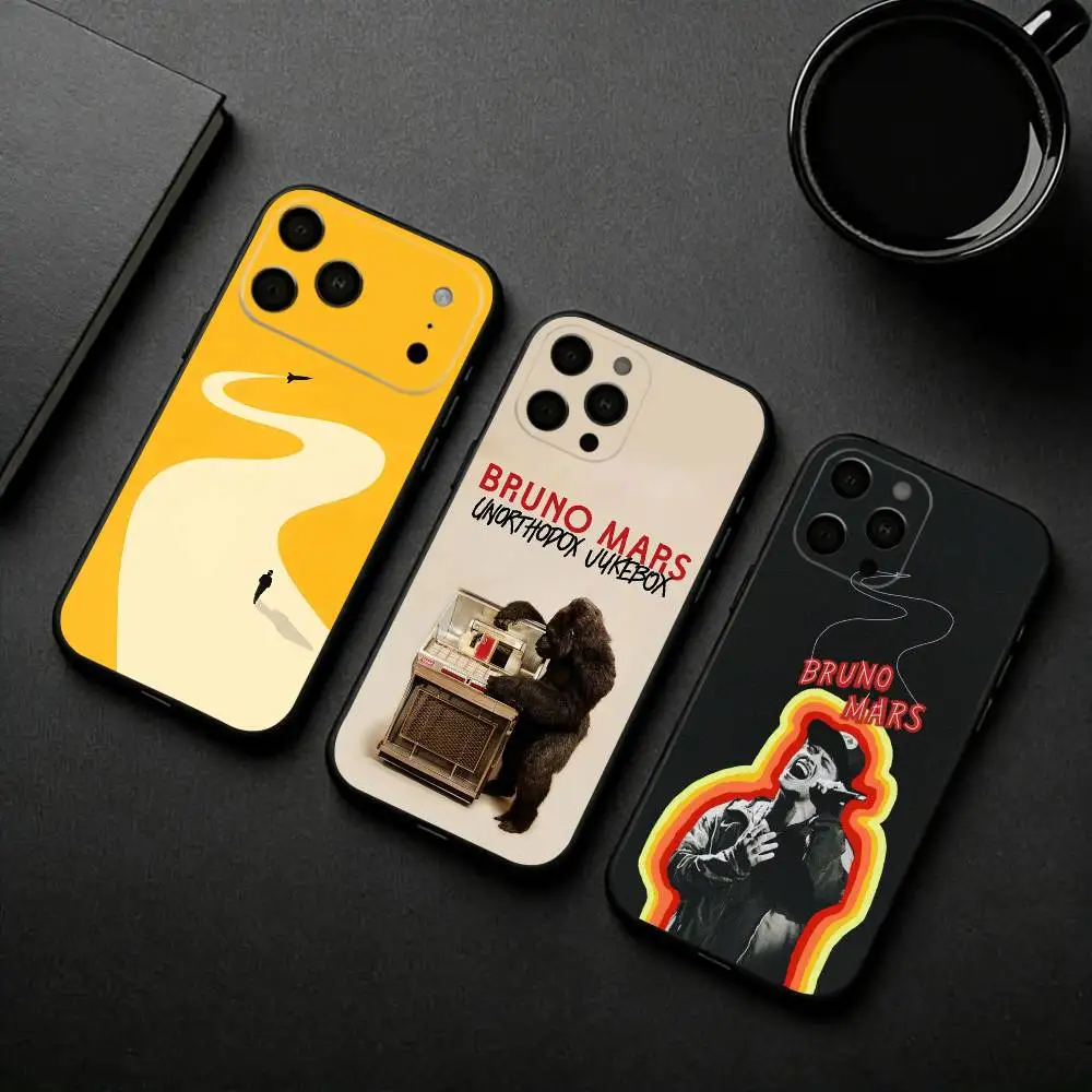 

Talented Singer B-Bruno M-Mars Phone Case For iPhone 17pro, 16,15,14,13,12,11 X XR Plus,Others Soft Black Cover