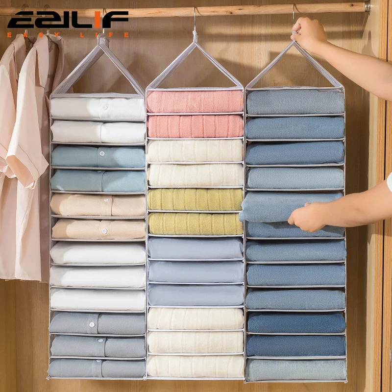 1pc Wardrobe Hanging Storage Bag Cabinet Organizer For Pants Socks T-Shirt Underwear Organizer Hanging Closet Organizer