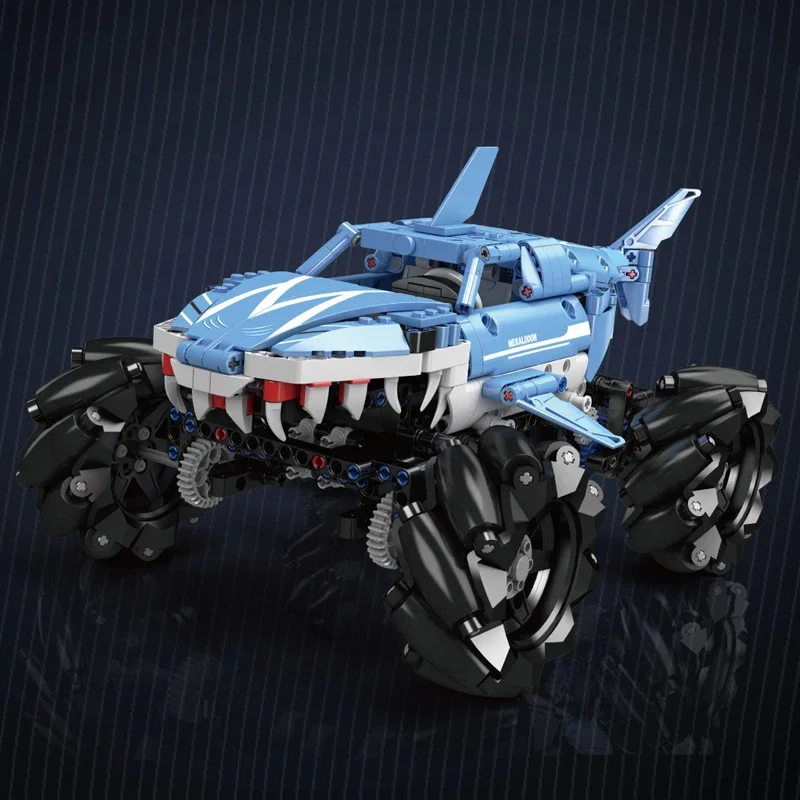 MOULD KING 18032 Technical Racing Car Building Blocks RC Megalodon Truck Model Bricks Puzzle Toy Assembly Christmas Gift For Kid