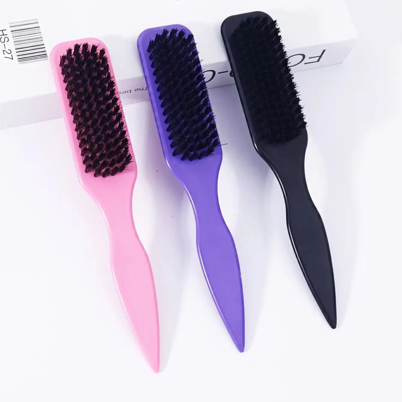 3pcs Hairdressing pointed tail hair brush, designed for combing and trimming hair with split seams, special for real hair wigs