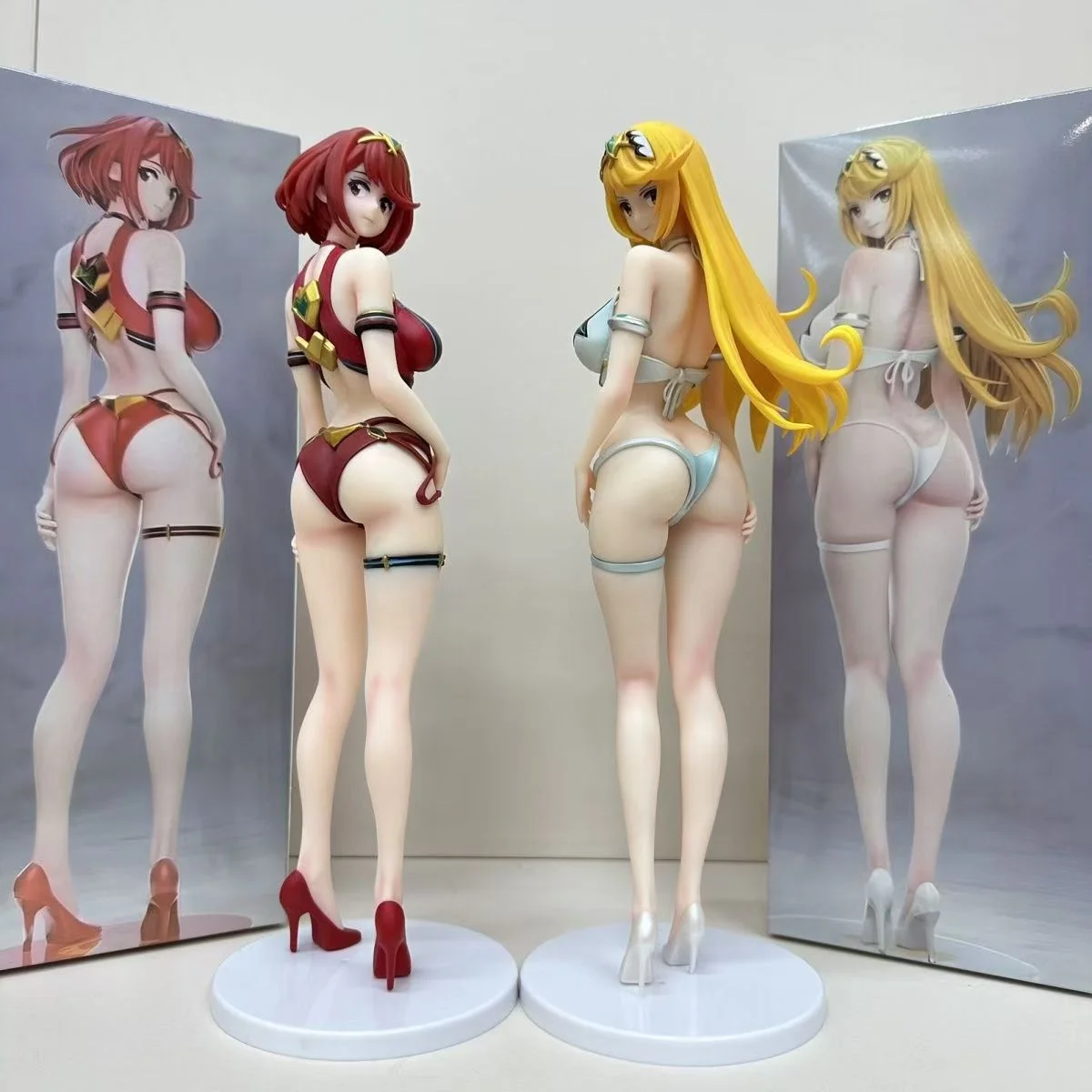 28CM Anime Style Girl Figure PVC Summer Outfit Model with High Heel Shoes Collectible