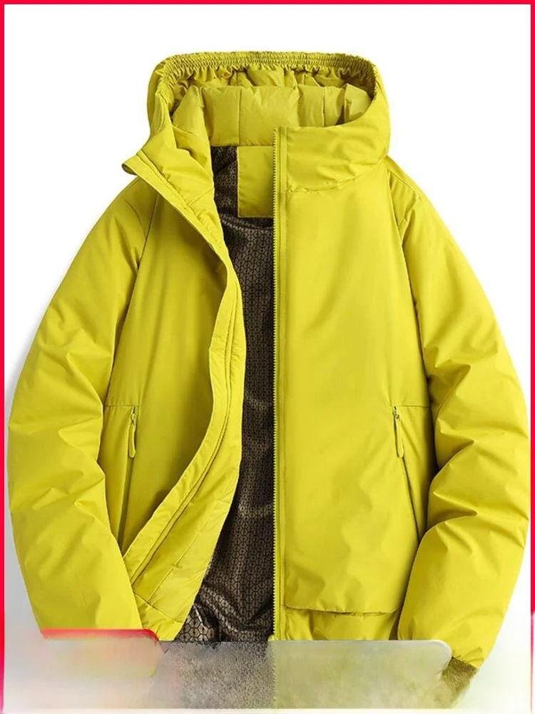 

aphene Self-Heating Lightweight Design Cotton Jaet for Men Outdoor Casual Hooded Autumn Winter Polyester Fiber Zipper Clo...