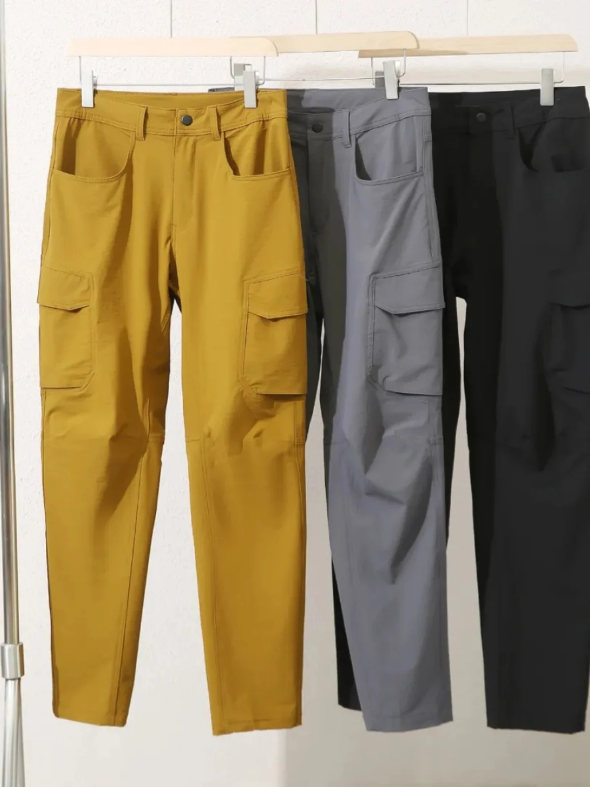 

Spring Summer Thin Casual Pants Men's Anti-Tear Fabric Breathable Waterproof Workwear Long Trousers Busin Casual Sle