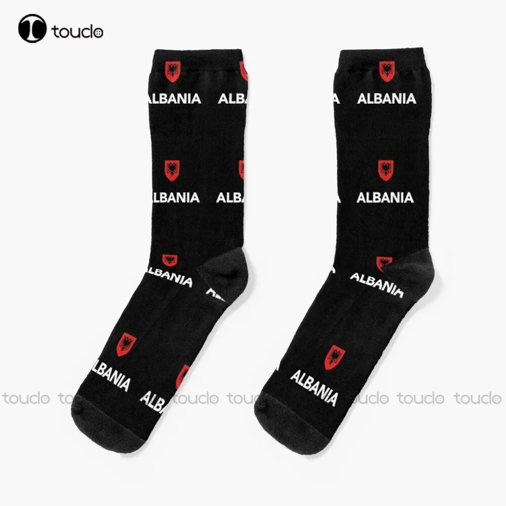 Albania Albanian Football Soccer Socks Cute Socks For Women 360° Digital Print Christmas Gift Street Skateboard Socks Colorful