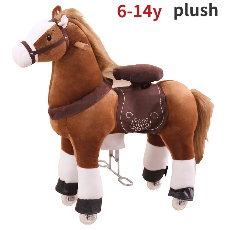 Jumping horse vault mount children's toy horse large baby birthday gift multi-color optional